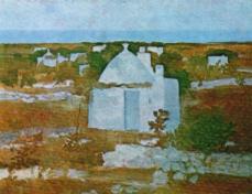 dipinto "Trulli al mare"